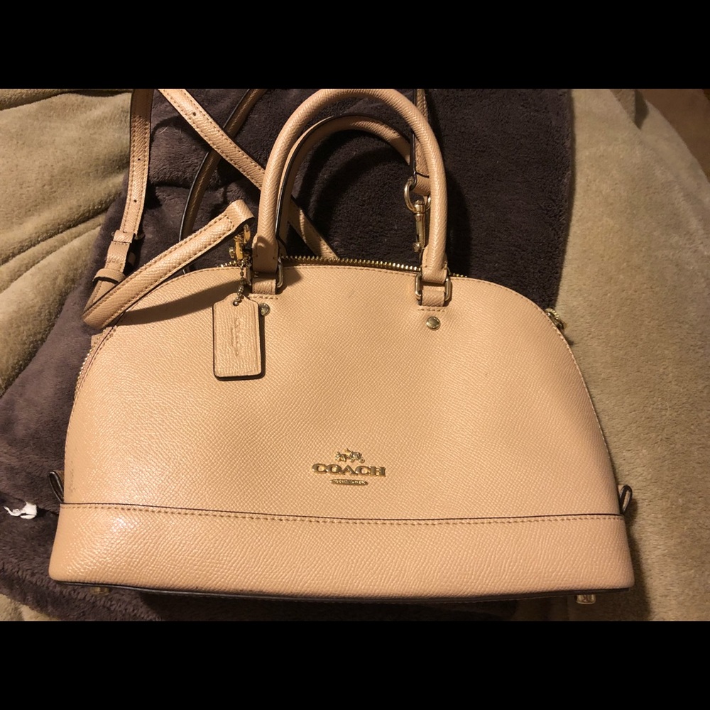 Tan coach purse